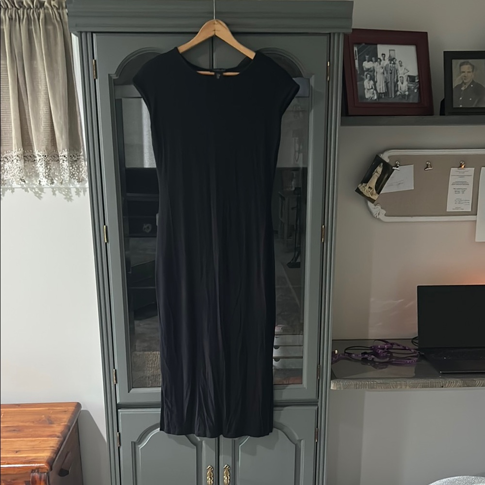 Rachel Zoe black ribbed dress